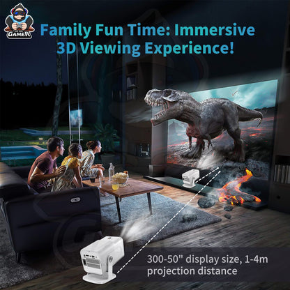 Retro Gaming Projektor-System - 10.000+ Spiele mit 2 Controllern