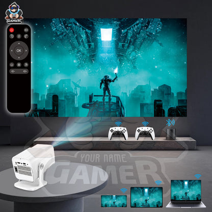 Retro Gaming Projektor-System - 10.000+ Spiele mit 2 Controllern